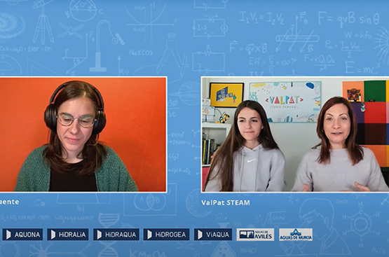Ir a la noticia ValPat ensinan ás estudantes a descubrir la tecnoloxía no primeiro webinario AquaeSTEM do curso